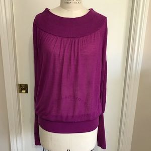 Free People magenta turtleneck sweater